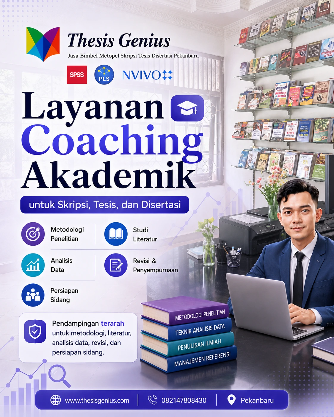 Layanan coaching akademik skripsi tesis dan disertasi Thesis Genius Pekanbaru