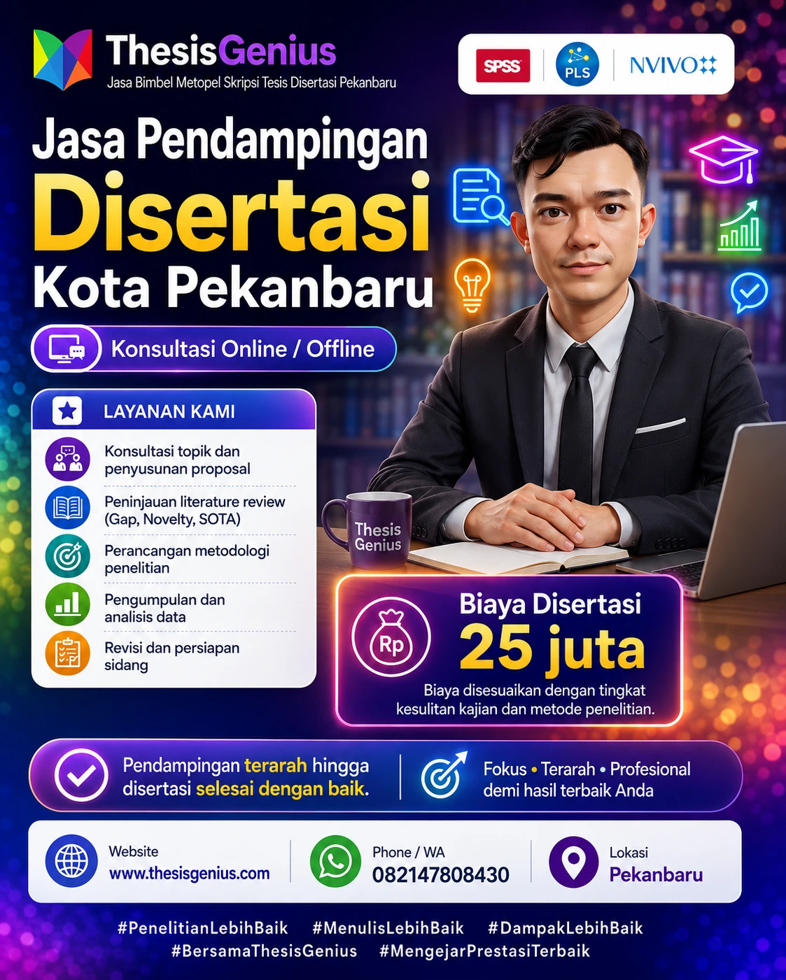 Informasi biaya dan jasa pendampingan disertasi Kota Pekanbaru dari Thesis Genius