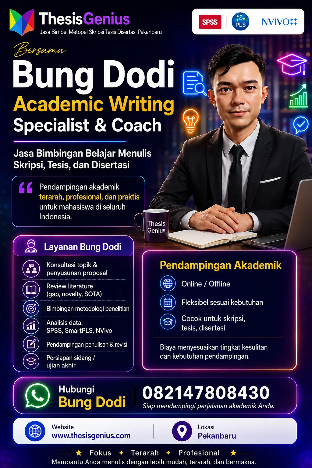 Bung Dodi Academic Writing Specialist & Coach ThesisGenius untuk pendampingan penulisan skripsi tesis dan disertasi